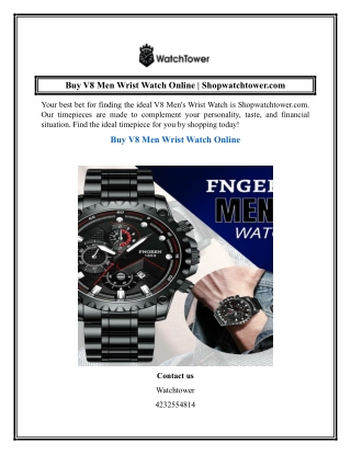 Buy V8 Men Wrist Watch Online  Shopwatchtower.com