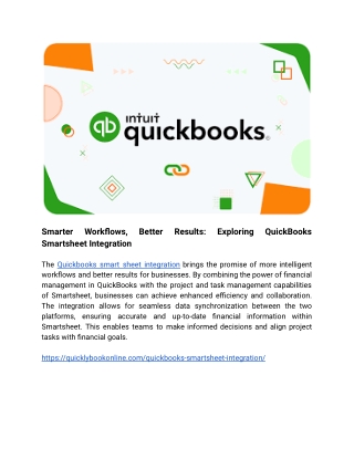 Smarter Workflows, Better Results_ Exploring QuickBooks Smartsheet Integration