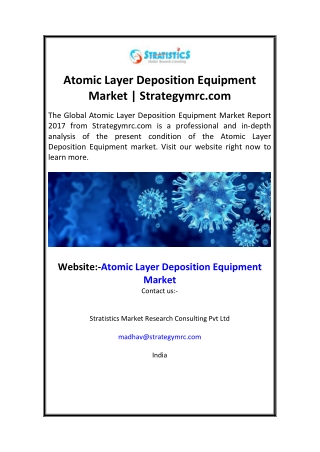 Atomic Layer Deposition Equipment Market  Strategymrc.com
