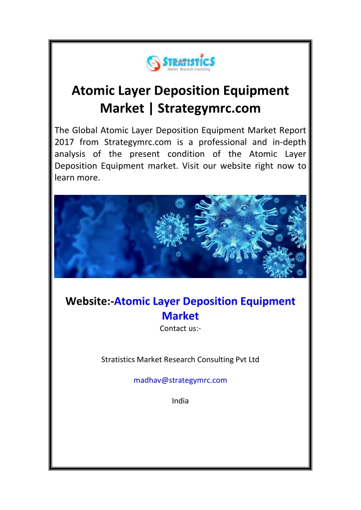 atomic layer deposition equipment market