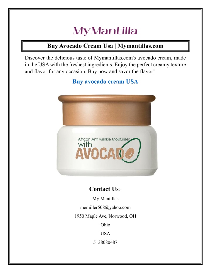 buy avocado cream usa mymantillas com