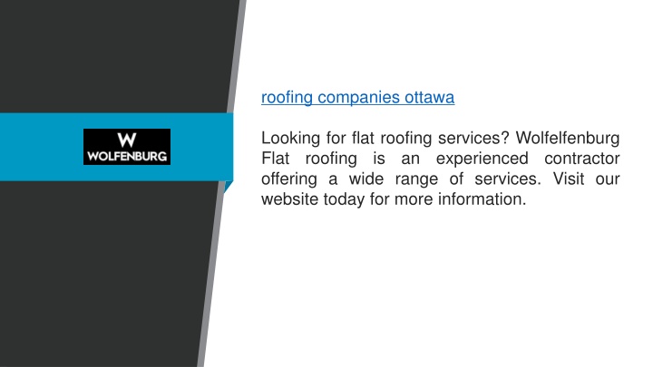 roofing companies ottawa looking for flat roofing