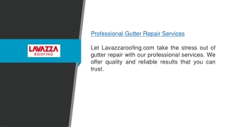 Professional Gutter Repair Services Lavazzaroofing.com