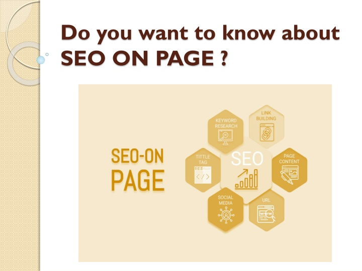 do you want to know about seo on page