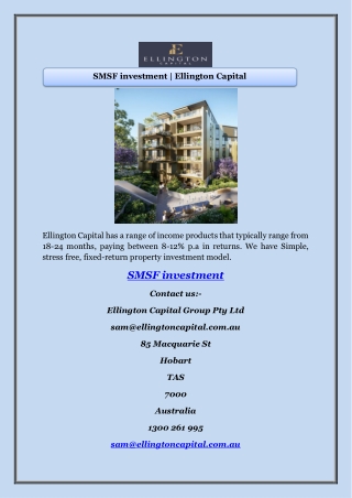 SMSF investment | Ellington Capital