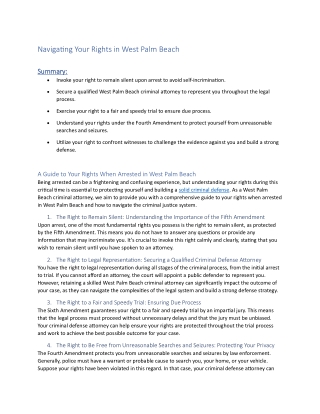 navigating your rights in west palm beach