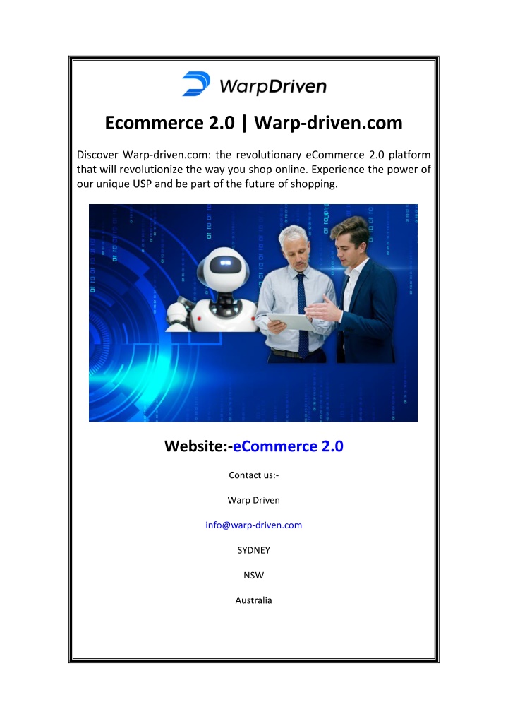 ecommerce 2 0 warp driven com