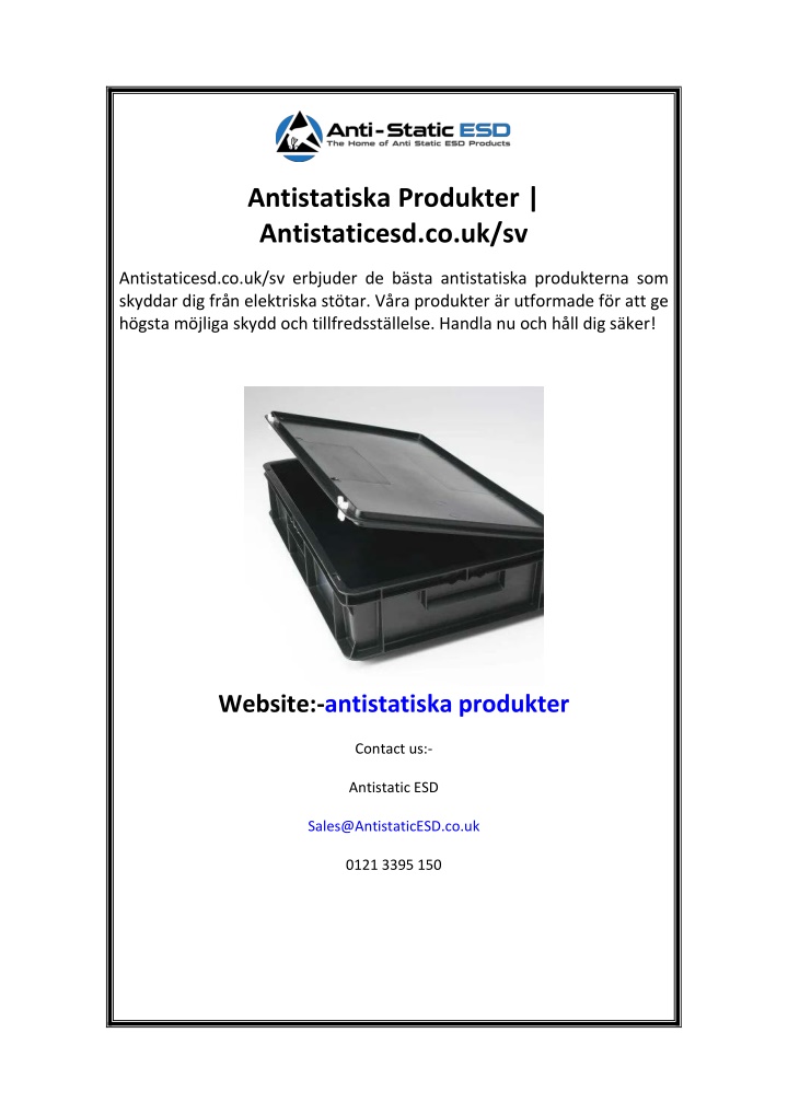 antistatiska produkter antistaticesd co uk sv