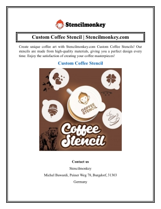 custom coffee stencil stencilmonkey com