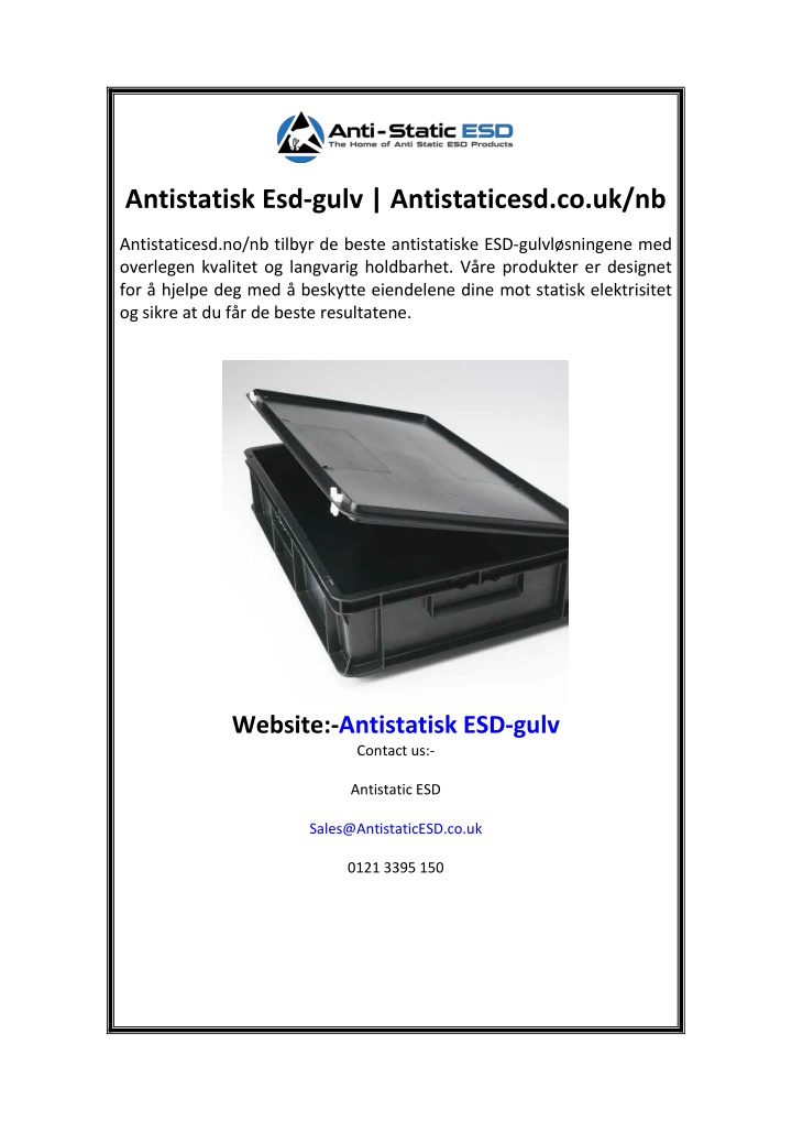 antistatisk esd gulv antistaticesd co uk nb