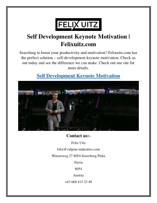 Self Development Keynote Motivation  Felixuitz