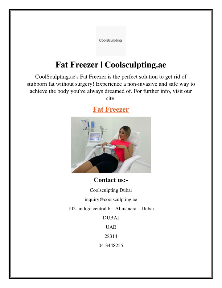 fat freezer coolsculpting ae