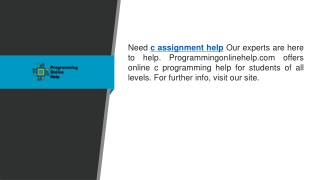C Assignment Help  Programmingonlinehelp.com