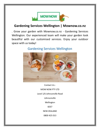 Gardening Services Wellington  Mownow.co.nz