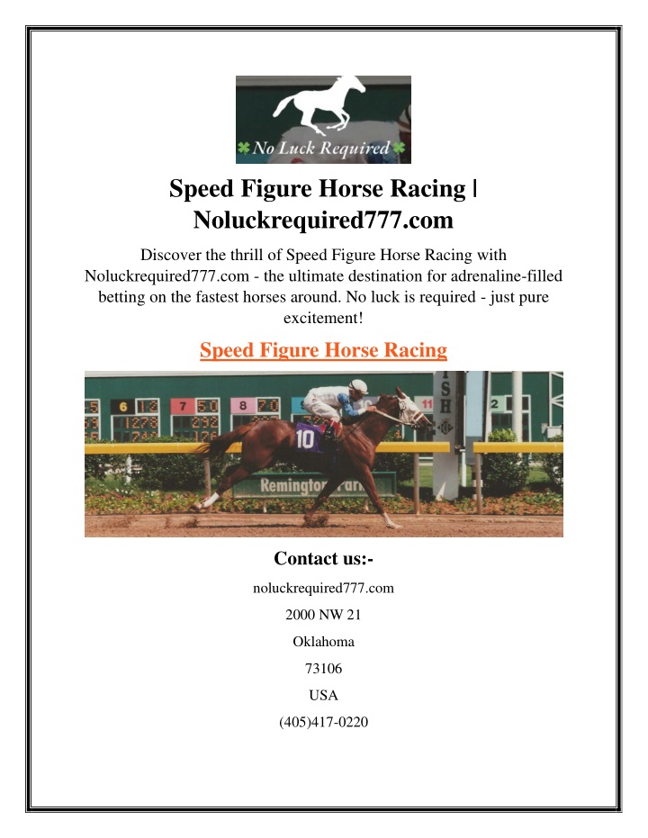 speed figure horse racing noluckrequired777 com