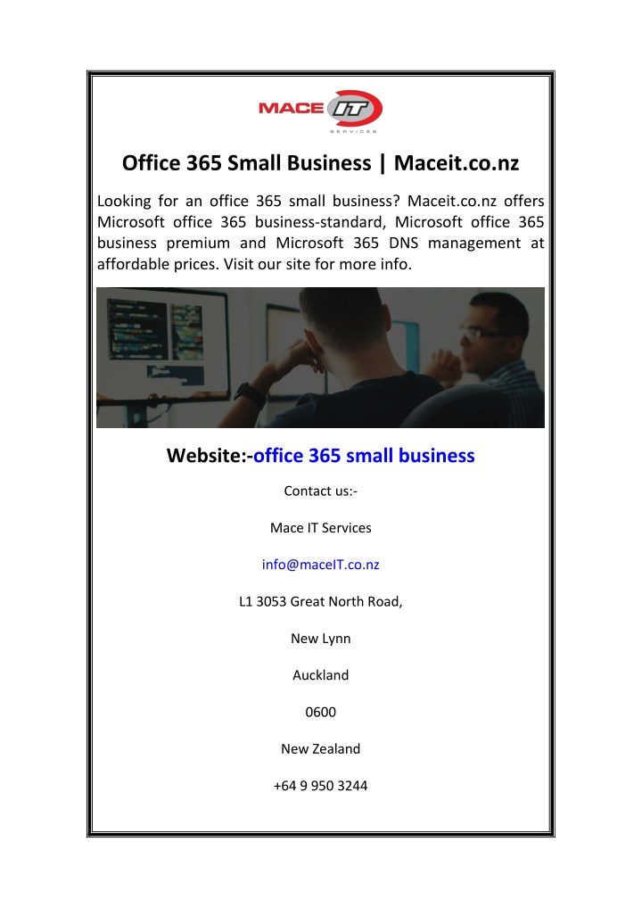 office 365 small business maceit co nz