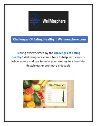 challenges of eating healthy wellmosphere com