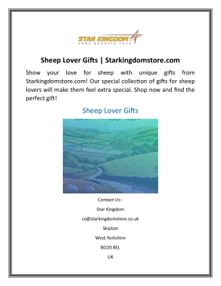 Sheep Lover Gifts  Starkingdomstore.com