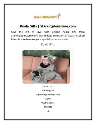 Koala Gifts  Starkingdomstore.com