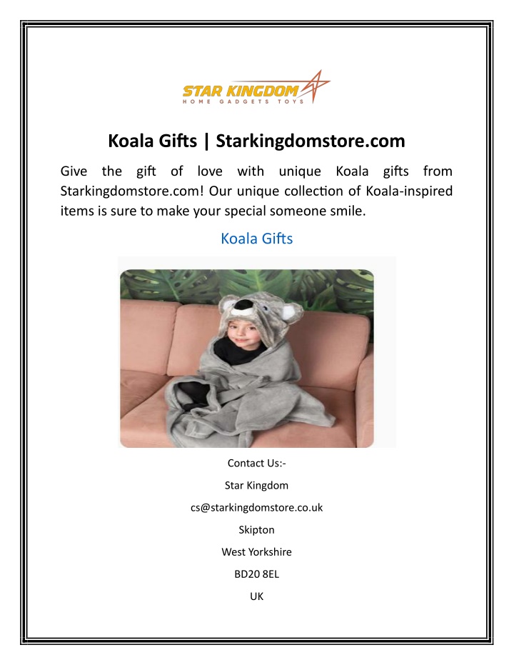 koala gifts starkingdomstore com