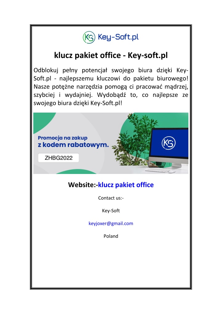 klucz pakiet office key soft pl