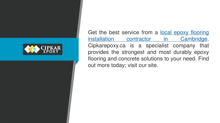 get the best service from a local epoxy flooring