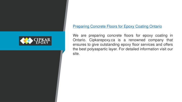 preparing concrete floors for epoxy coating