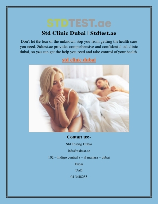 Std Clinic Dubai  Stdtest.ae