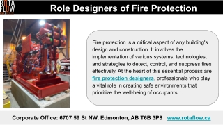 Role Designers of Fire Protection