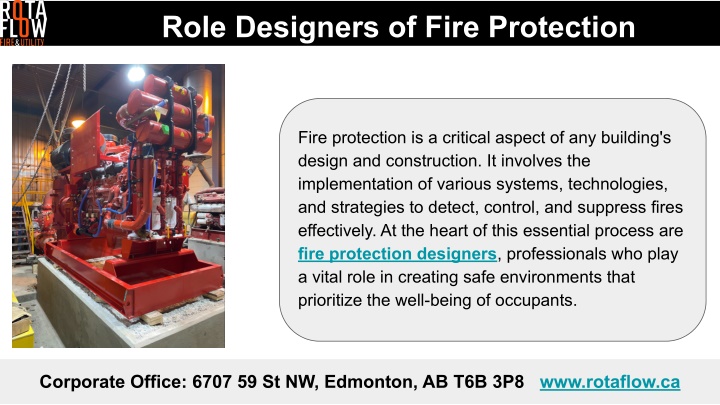 role designers of fire protection