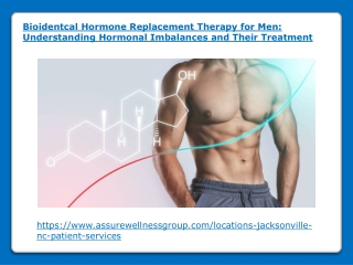 Bioidentcal Hormone Replacement Therapy for Men