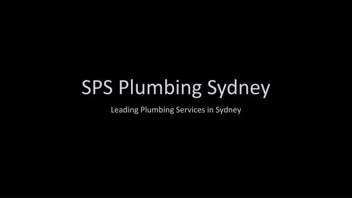 sps plumbing sydney
