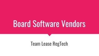 Board Software Vendors