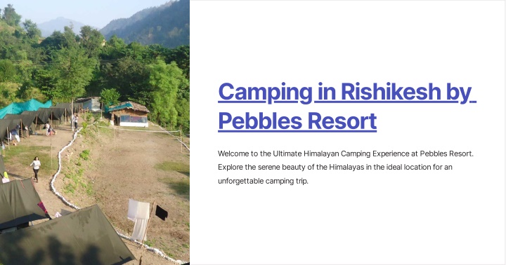 camping in rishikesh by pebbles resort