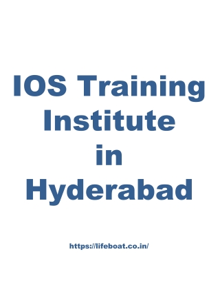 iOS Training Institute in Hyderabad