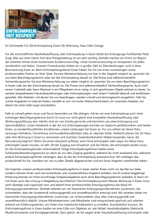 ihr entr mpler f r die entr mpelung essen