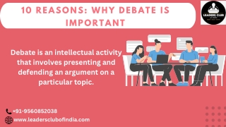 presentation - why debate is important