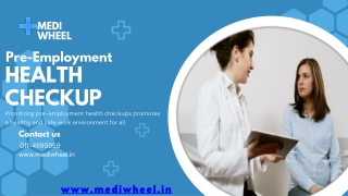 Pre Employment Health Checkup