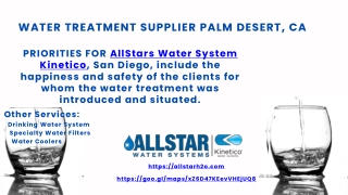 Water Treatment Supplier Located in Palm Desert, CA