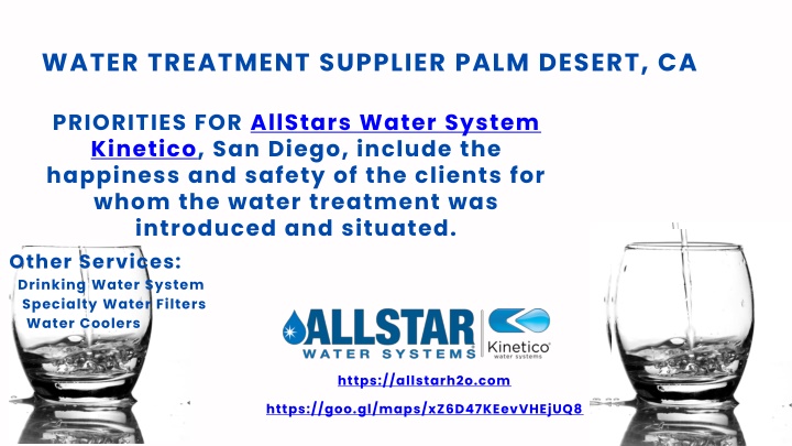 water treatment supplier palm desert ca