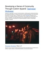 Developing a Sense of Community Through Custom Apparel - Teamwear Workwear - slide 1