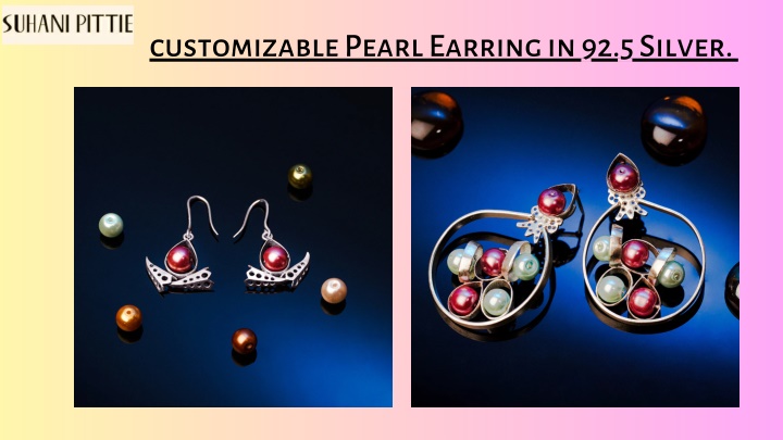 customizable pearl earring in 92 5 silver