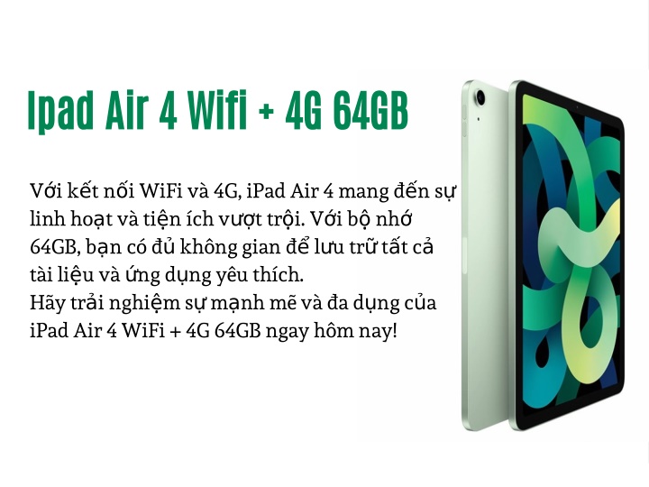ipad air 4 wifi 4g 64gb
