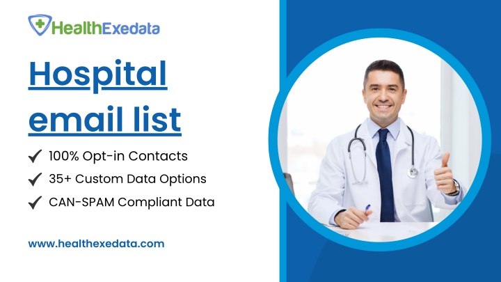 hospital email list 100 opt in contacts 35 custom