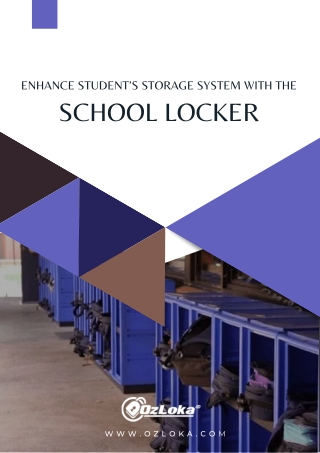 Enhance Student’s Storage System With The School Locker