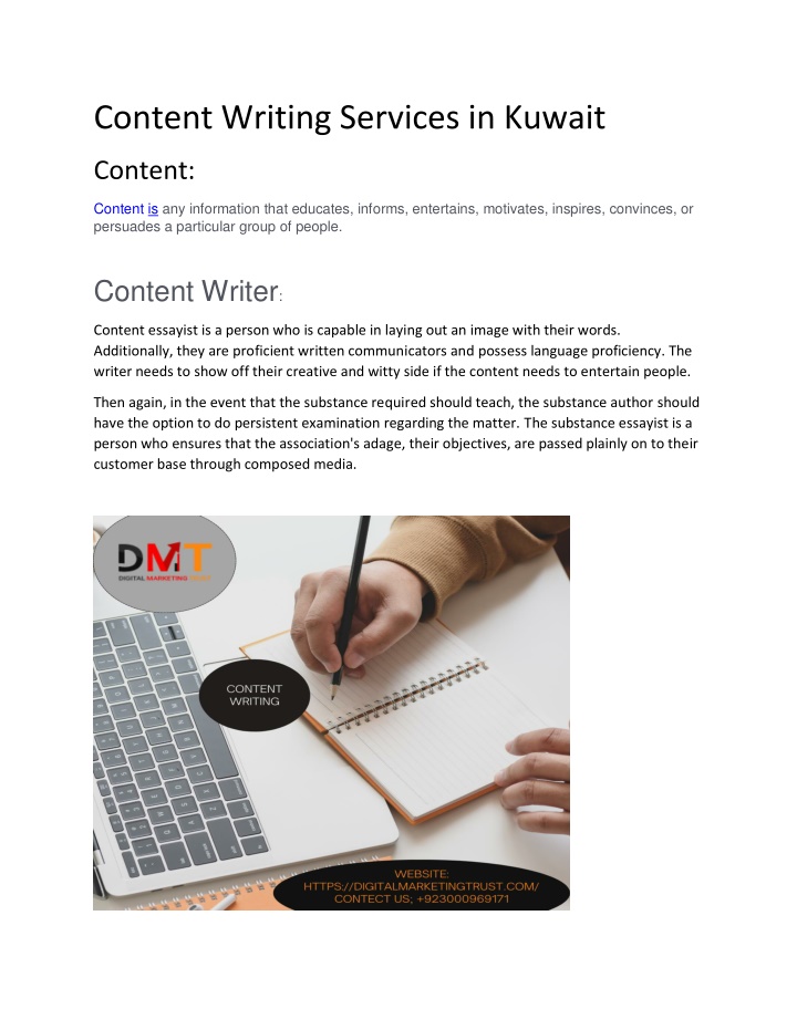 content writing services in kuwait content