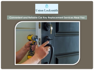 Convenient and Reliable Car Key Replacement Services Near You