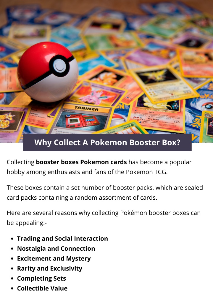 why collect a pokemon booster box