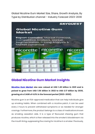 global nicotine gum market size share growth