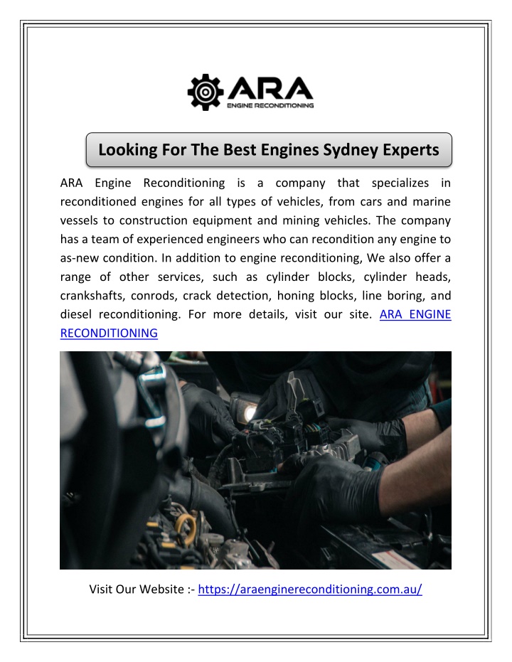 looking for the best engines sydney experts